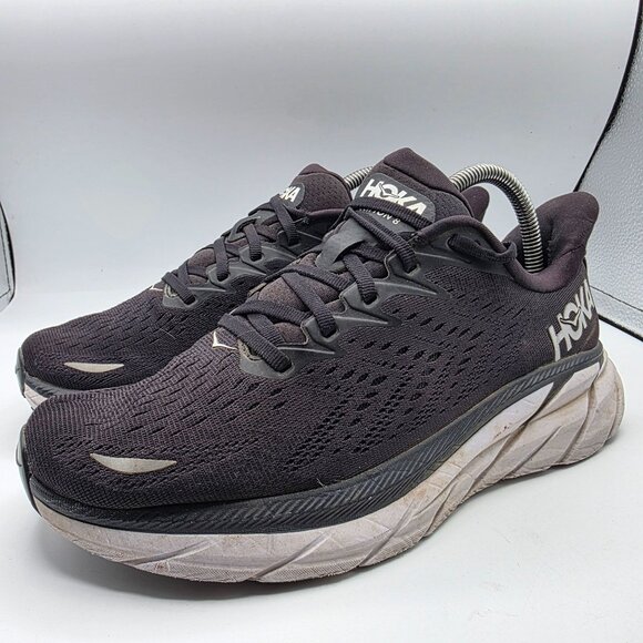 Hoka One One Clifton 8 Shoes Womans Size 9 B Black Athletic Shoes Running Walk - Picture 4 of 13